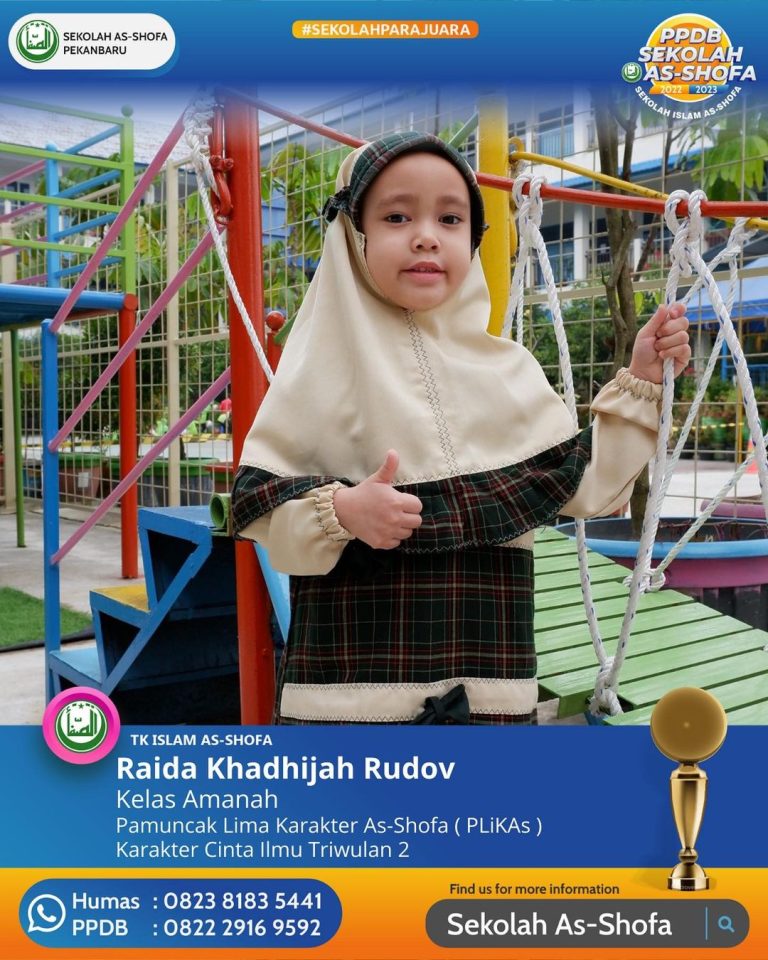 Penghargaan Karakter Cinta Ilmu: Raida Khadhijah Rudov (Pamuncak PLiKAs)